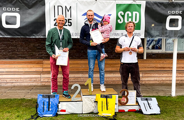 podium bei der finn dinghy idm 2025